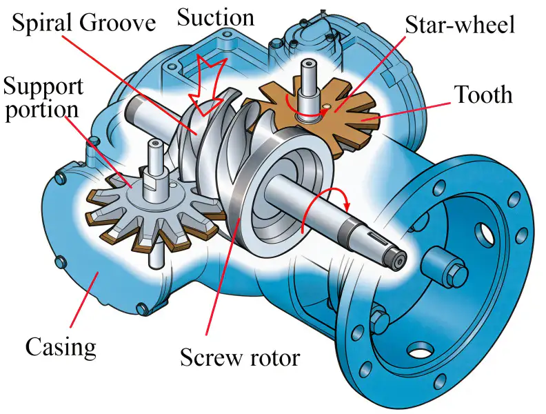 Single Screw Air Compressor - Key Components